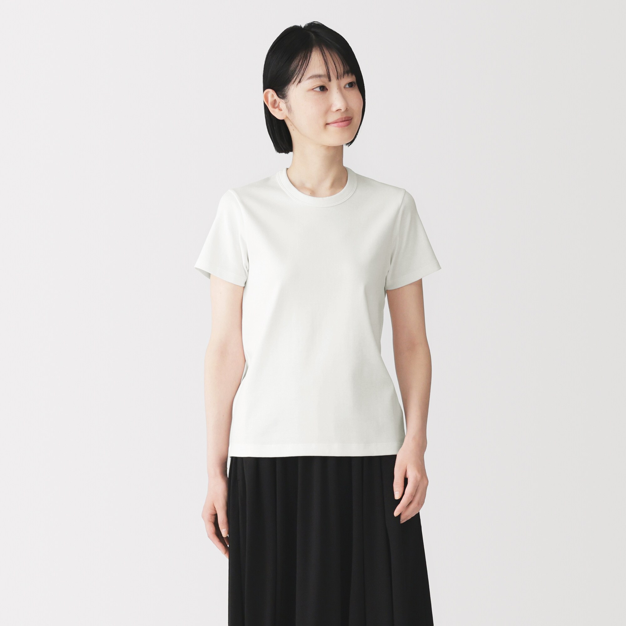 婦人　涼感汗じみしにくいクルーネック半袖Ｔシャツ（ＡＳＥＡＮ）