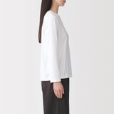 婦人　天竺編みクルーネック長袖Ｔシャツ