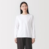 婦人　天竺編みクルーネック長袖Ｔシャツ