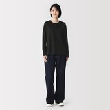 婦人　天竺編みクルーネック長袖Ｔシャツ