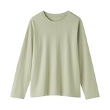 婦人　天竺編みクルーネック長袖Ｔシャツ