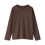 婦人　天竺編みクルーネック長袖Ｔシャツ