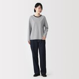 婦人　天竺編みクルーネック長袖Ｔシャツ