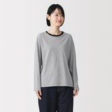 婦人　天竺編みクルーネック長袖Ｔシャツ