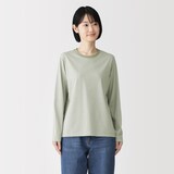 婦人　天竺編みクルーネック長袖Ｔシャツ