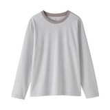 婦人　天竺編みクルーネック長袖Ｔシャツ