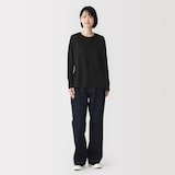 婦人　天竺編みクルーネック長袖Ｔシャツ