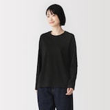 婦人　天竺編みクルーネック長袖Ｔシャツ