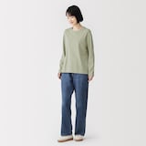 婦人　天竺編みクルーネック長袖Ｔシャツ