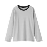 婦人　天竺編みクルーネック長袖Ｔシャツ