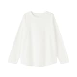 婦人　カポック混天竺編みクルーネック長袖Ｔシャツ
