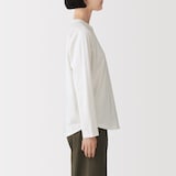 婦人　カポック混天竺編みクルーネック長袖Ｔシャツ