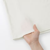 婦人　カシミヤ混リブ編みクルーネック長袖Ｔシャツ