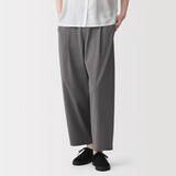 婦人　スムースポンチイージーテーパードパンツ