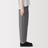 婦人　スムースポンチイージーテーパードパンツ