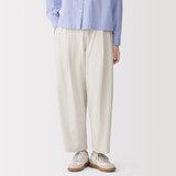 婦人　スムースポンチイージーテーパードパンツ