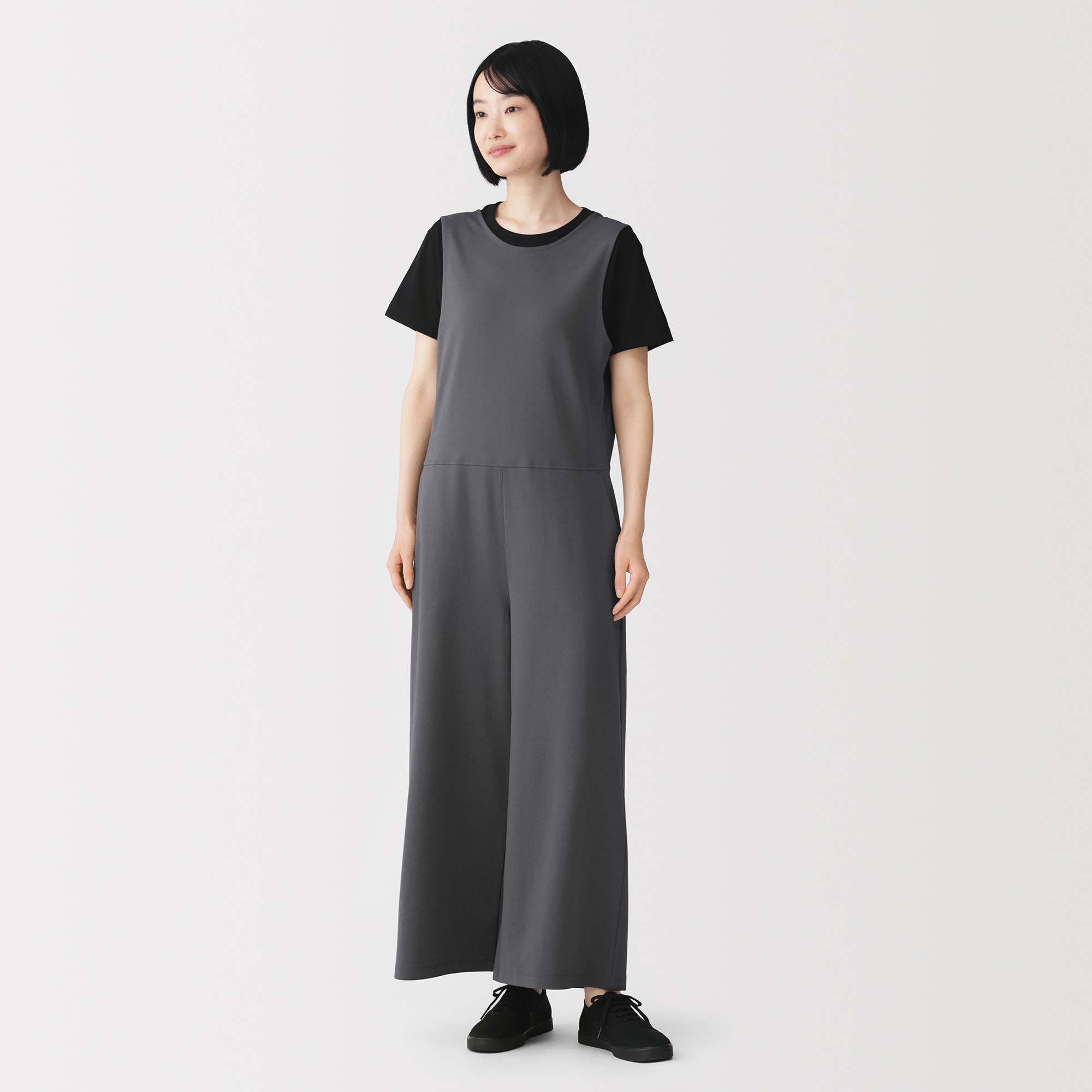 婦人 スムースポンチジャンプスーツ | 無印良品