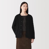 婦人　素材に還るフリースカーディガン