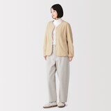 婦人　素材に還るフリースカーディガン
