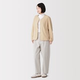 婦人　素材に還るフリースカーディガン