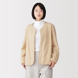 婦人　素材に還るフリースカーディガン