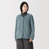 婦人　素材に還るフリースカーディガン