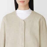 婦人　素材に還るフリースカーディガン