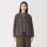婦人　素材に還るフリースカーディガン