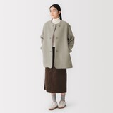婦人　ボアフリースコート