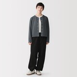 婦人　裏毛スウェットカーディガン
