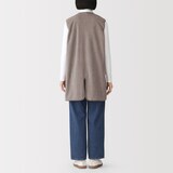 婦人　素材に還るフリースロングベスト