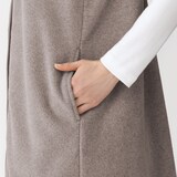 婦人　素材に還るフリースロングベスト