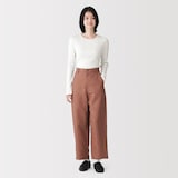 婦人　透かし柄クルーネック長袖Ｔシャツ