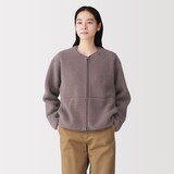 婦人　ボアフリースジャケット