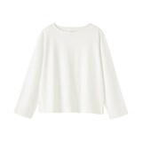 婦人　太番手ボートネック長袖Ｔシャツ