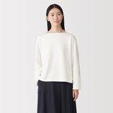 婦人　太番手ボートネック長袖Ｔシャツ