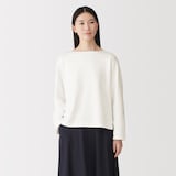 婦人　太番手ボートネック長袖Ｔシャツ