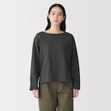 婦人　太番手ボートネック長袖Ｔシャツ