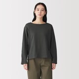 婦人　太番手ボートネック長袖Ｔシャツ