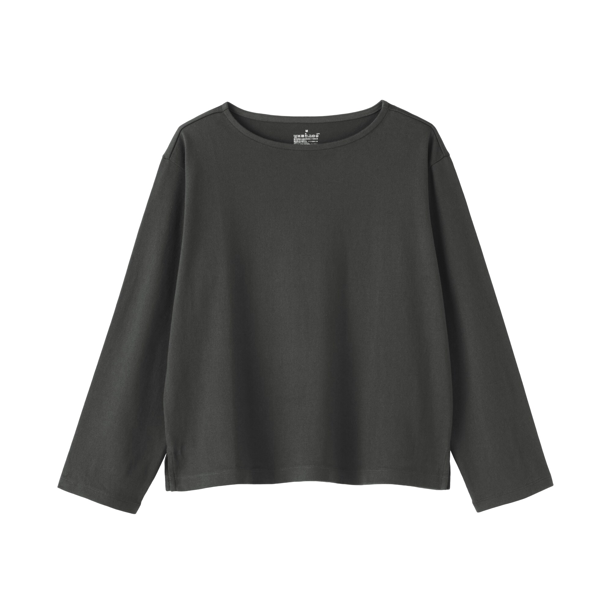 婦人　太番手ボートネック長袖Ｔシャツ