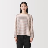 婦人　太番手ボートネック長袖Ｔシャツ