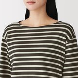 婦人　太番手ボートネック長袖Ｔシャツ
