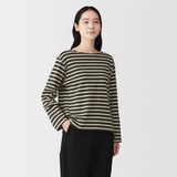 婦人　太番手ボートネック長袖Ｔシャツ