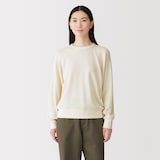 婦人　ワッフル編みクルーネック長袖Ｔシャツ