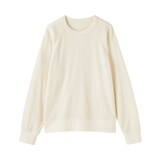 婦人　ワッフル編みクルーネック長袖Ｔシャツ