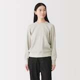 婦人　ワッフル編みクルーネック長袖Ｔシャツ