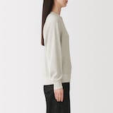 婦人　ワッフル編みクルーネック長袖Ｔシャツ