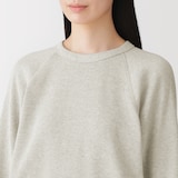 婦人　ワッフル編みクルーネック長袖Ｔシャツ