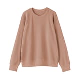 婦人　ワッフル編みクルーネック長袖Ｔシャツ