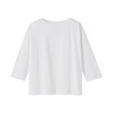 婦人　天竺編みボートネック七分袖Ｔシャツ